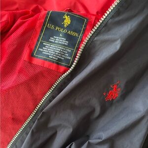 U.S. Polo Assn. Men's Red & Navy Lightweight Zip Jacket